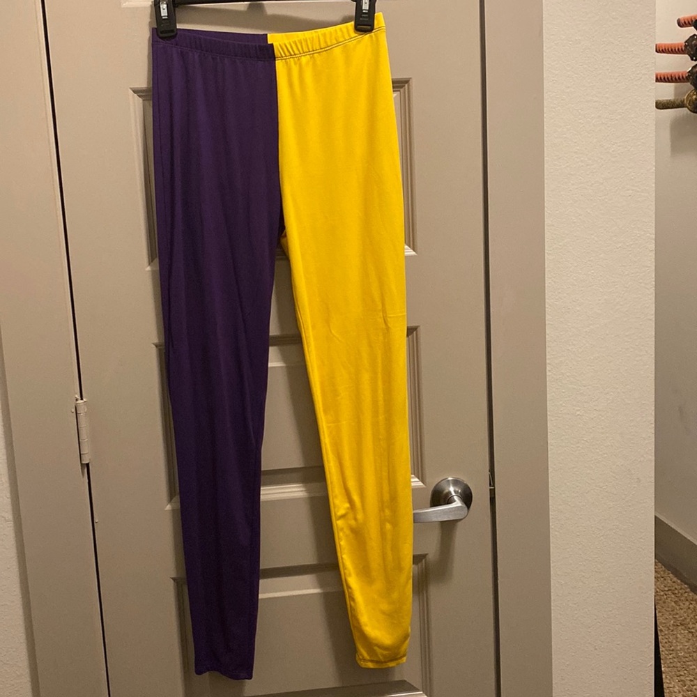 Mardi Gras purple & yellow pants